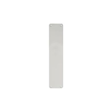 Euro Architectural Plain Finger Plate Satin Aluminium - 75mm