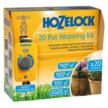 Hozelock 2803  Automatic Pot Watering Kit c/w 15Mtr of Hose + 20 Drippers - 1
