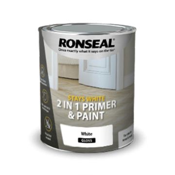 Ronseal 2 In 1 Satin - 750ml - White - 37512
