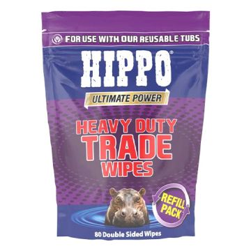 Hippo H18728 Hippo Heavy Duty Trade Wipes - Pack of 80