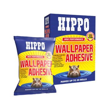 Hippo Wallpaper Adhesive - 10 Roll Sachet and 20 Roll Box