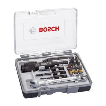 Bosch 2307002786 20pce Flip Drive, HSS Countersink, Pilot Drill and Screwdriver Bit Set