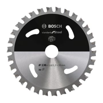 Bosch 2608837746 Standard for Steel Circular Saw Blade Bore 30T - 136mm x 20mm