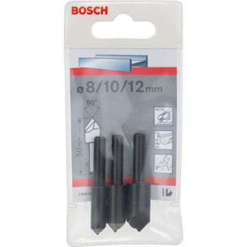 Bosch 2608596667 Set of 3 Countersink Bits (8/10/12mm)