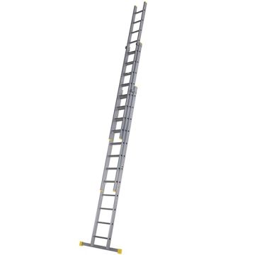 Werner 57712320 Aluminium Triple Extension Ladder EN131 Professional 3.58Mtr Closed/8.61Mtr Open - SWH 9.09Mtr
