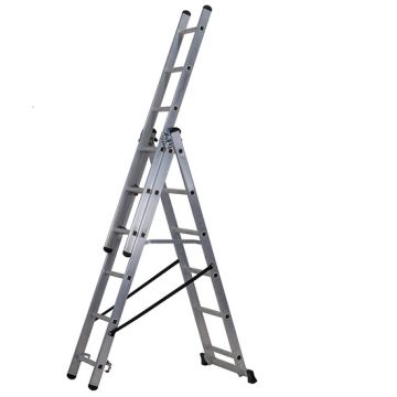 Werner 7101418 4 Way Aluminium Combination Ladder (Stepladder, Extension Ladder, Stairway Ladder, Freestanding Extension Ladder) EN131 Professional