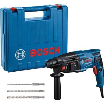 Bosch GBH2-21 SDS & Hammer Drill - with 3pce Chisel & Bit Set