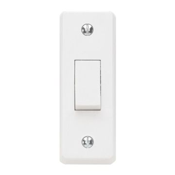 Contactum X2752 White 1 Gang 2-Way 10AX Architrave Switch