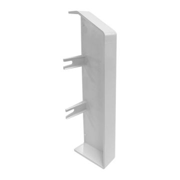 Falcon White PVC Skirting Trunking Stop End - 170 x 50mm