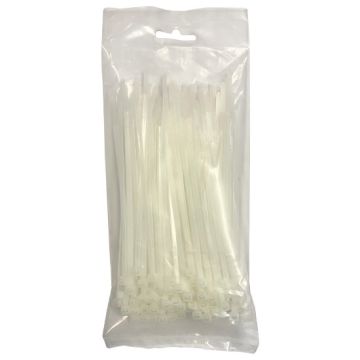 Olympic 140 x 3.6mm Natural Cable Ties Pack 100