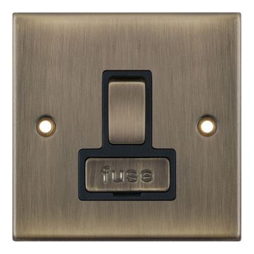 LGA Selectric DSL628 Antique Brass, Black Insert Switched Fused Connection Unit