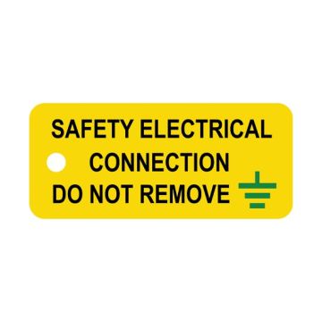 iSigns - Safety Electrical Connection - Rigid PVC Double Sided Tag IS0605RP (5 Pack) - 80 x 25mm