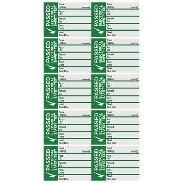 iSigns - Pass Test Write On Labels - Self Adhesive Vinyl Label IS2650SA (50 Pack) - 42.5 x 32.5mm