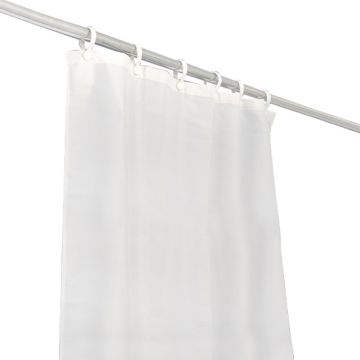 Bathex White Polyester Shower Curtain - 1830 x 1830mm