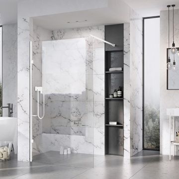 Roman Liberty White Clear Wetroom Panel