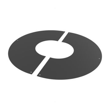 MIFlue TWPro Blk - 2pc. Round Fixed Finishing Plate 90º