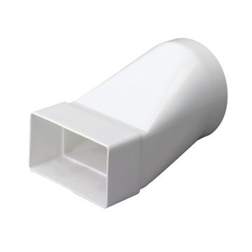 Domus Round To Rectangular Adapter - 110mm x 54mm (Pre-Packed) - 40070