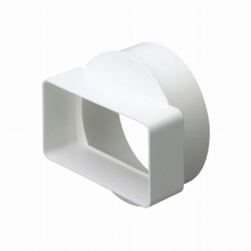 Domus Short Round To Rectangular Adapter - 110mm x 54mm (Pre-Packed) - 40071