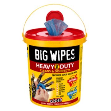 Big Wipes Pro+ Heavy-Duty Antiviral Cleaning Wipes 240 bucket
