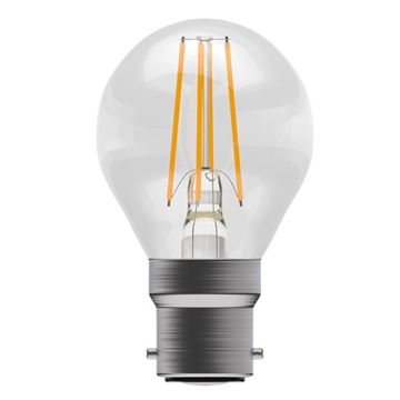 Bell 60123-4W 4000K LED BC Clear Dimmable Round Filament
