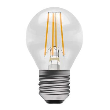 Bell 60124 - 4W LED Filament Clear Round Dimmable - ES, 4000K