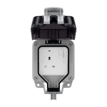 BG 1 Gang Storm 13A Switched Outdoor Socket IP66 - WP21