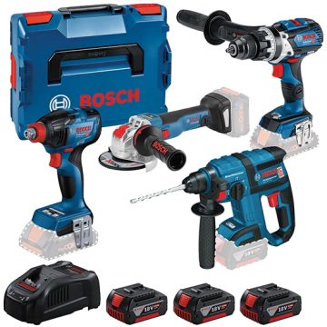Bosch 0615990N30 4 Piece Set with 3 Batteries & Charger