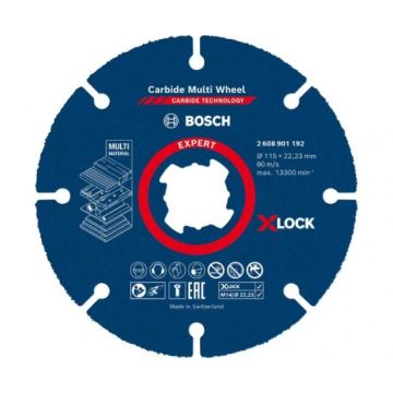 Bosch 2608901192 X-Lock Carbide Multi-Wheel - 115 x 22.23mm Diameter