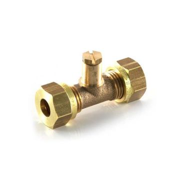 Brass BES 8923 LPG Fitting Compression Test Point - 8mm x 8mm 