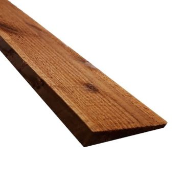 Brown Fencing Grade Feather Edge Board - 125 x 22mm
