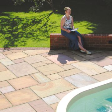 Global Stone Sandstone Paving Project Pack - Buff Brown