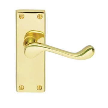 Carlisle Contract Victorian Scroll Lever on Backplate - Polished Brass