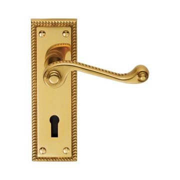 Carlisle FG1 Georgian Door Handle - Polished Brass