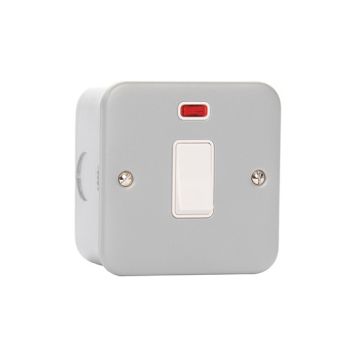 Contactum 3797 Metal Clad 1 Gang 20A Double Pole Switch 