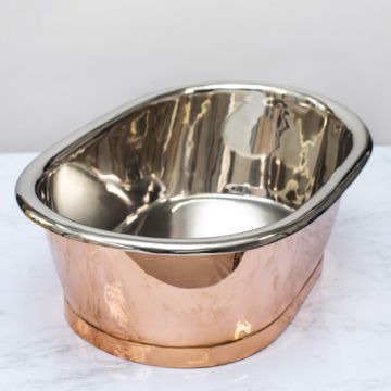 BC Designs Nickel Inner & Copper Outer Basin - 530 x 345 x 180mm