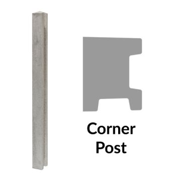 Semi Dry Cast Concrete Post - Corner