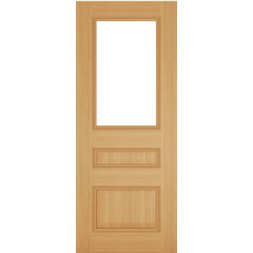 Deanta Windsor 1 Light Clear Bevel Glass Oak Veneer Pre-Finished Internal Door
