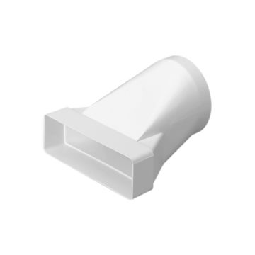 Domus Round To Rectangular Adapter - 204mm x 60mm (Pre-Packed) - 50570