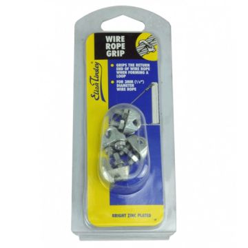 Eliza Tinsley 3449 Galvanised Wire Rope Grips - Pack of 4
