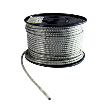 Eliza Tinsley 3833-015 1/8" Wire Rope with 3/16" PVC - 76 Metre Roll