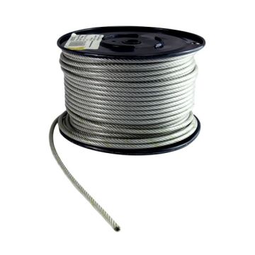 Eliza Tinsley 3833-035 3/16" Wire Rope with 1/4" PVC - 76 Metres