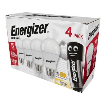 Energizer S14424 13.5W LED GLS ES Lamp - Pack of 4 