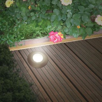 Eterna DECKLED 2W LED Matt Silver Deck/Plinth Light