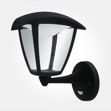 Eterna 8W LED Aluminium PIR Lantern Black - IP44 - ALULANTPIR