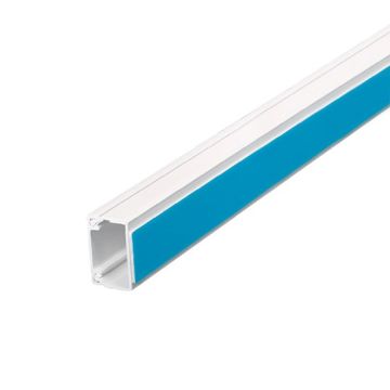 Falcon White PVC Self Adhesive Mini Trunking  - 3 Metre
