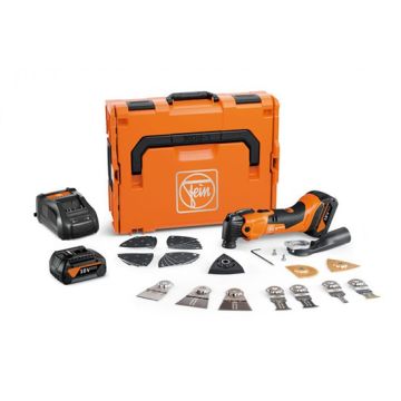 Fein MultimasterAMM500 PLUS TOP 4AH AS with 30 Accessories & 2 x 4ah ProCore Batteries
