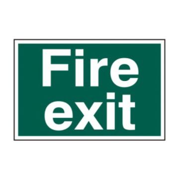 Fire Exit PVC Sign - 300 x 200mm
