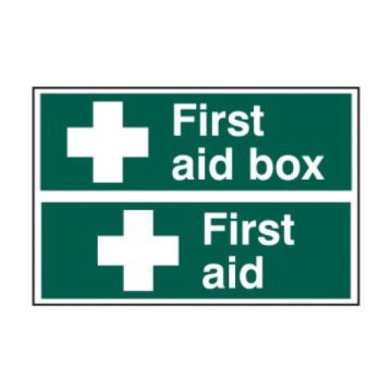 First Aid / First Aid Box PVC Sign - 300 x 200mm