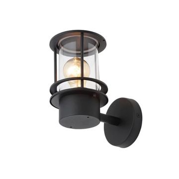 Forum Leonis Miners Style Wall Lantern Black-E27 Lamp - ZN-34003-BLK