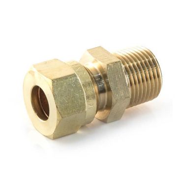 Gas Fitting 6mm Compression x 1/4" Male BSP M/I Straight